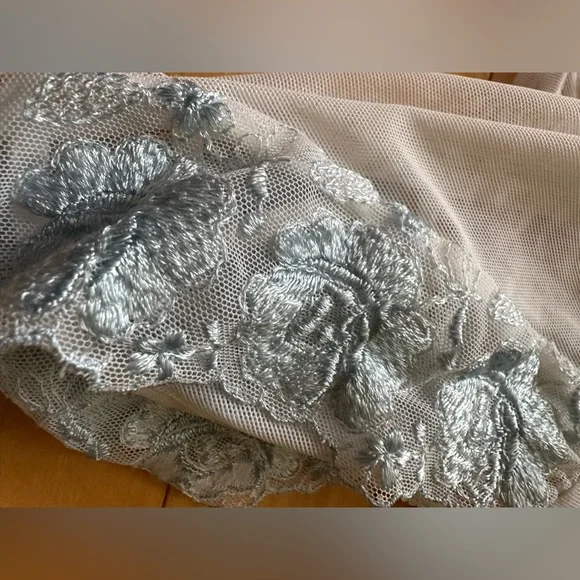 Victoria's Secret white and light blue lacy one-piece - Picture 12 of 13